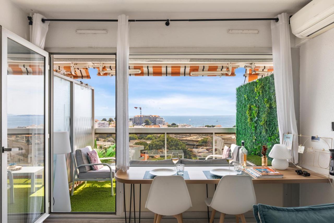 Vue Mer 180° Cocon A 7 Min De La Plage Piscine Ac Antibes Exterior photo